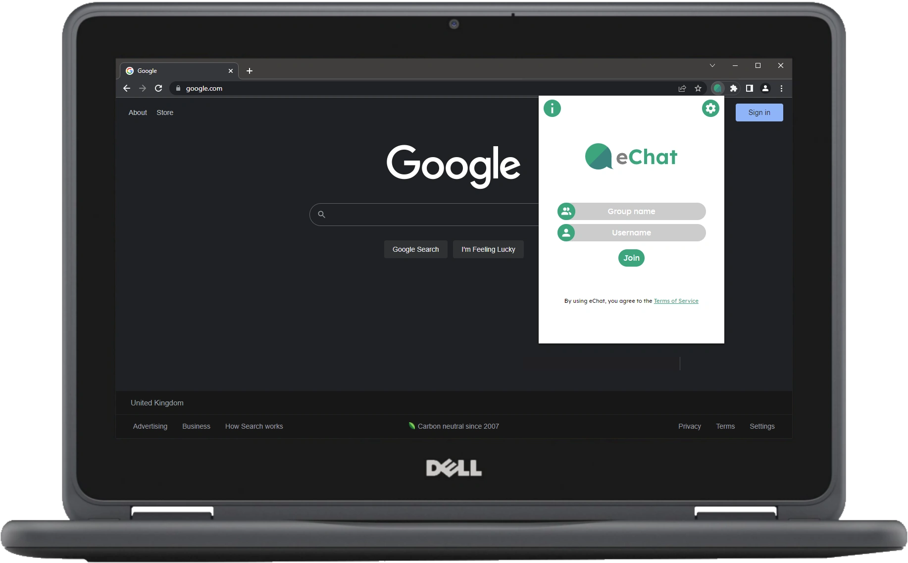 eChat on a Chromebook 11 3189
